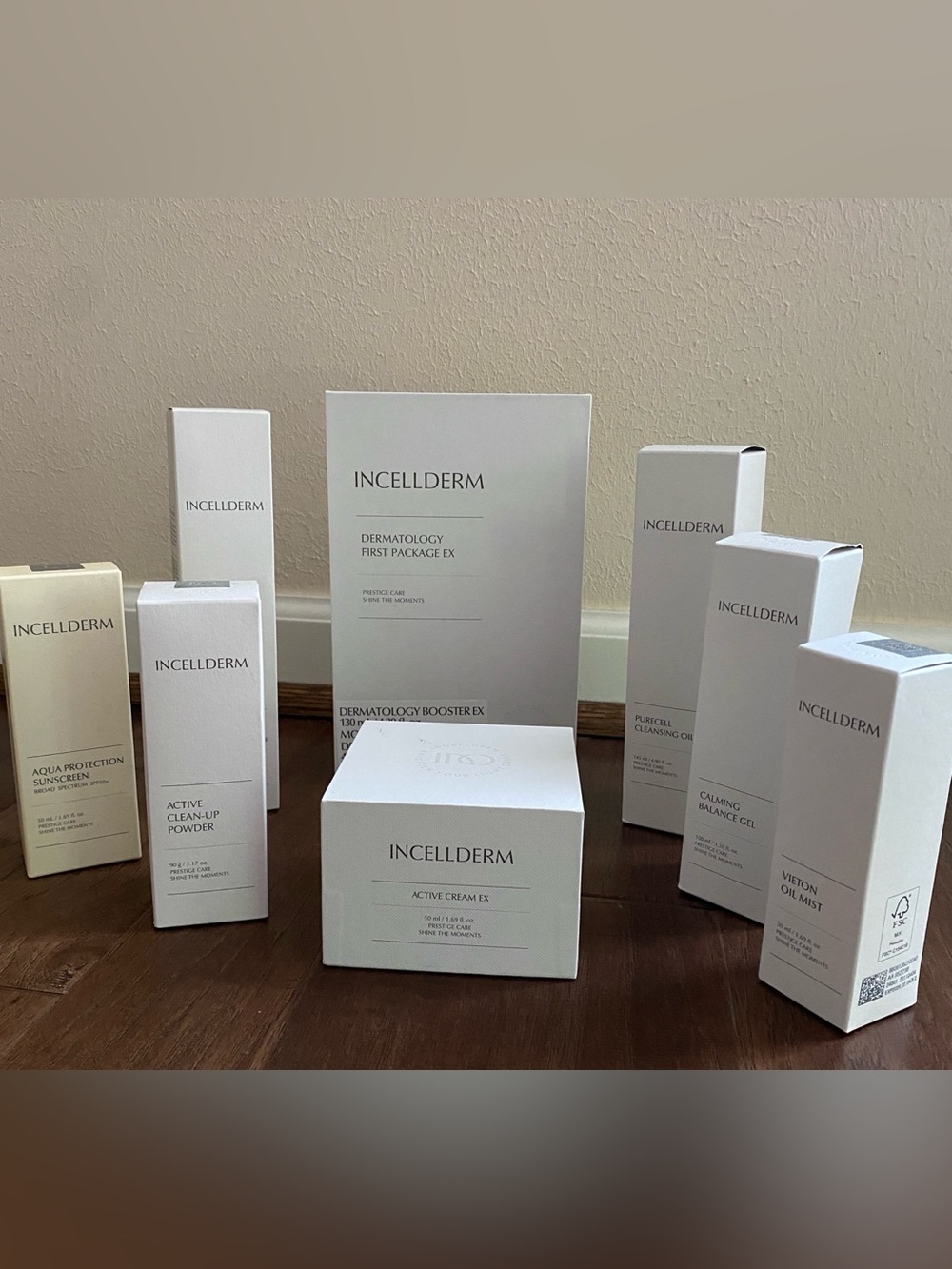 New Box INCELLDERM The Essentials Set 9 pieces Dermatology Skincare Hydrating